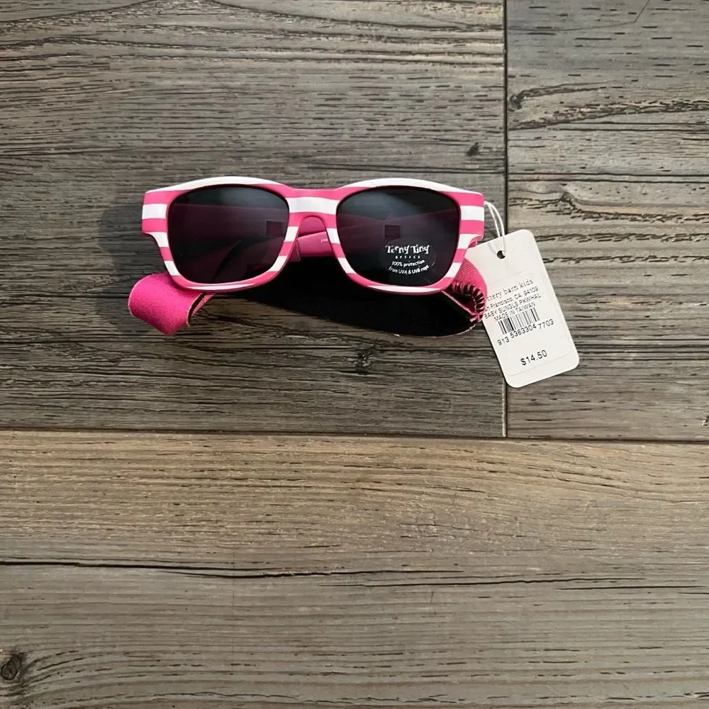 Pottery Barn Kids Pink and White Striped Sunglasses
